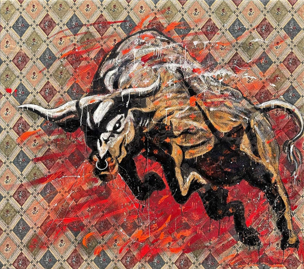 ArtWork RED BULL 170X190Cm, unique piece, Art Series EXTRA 2022