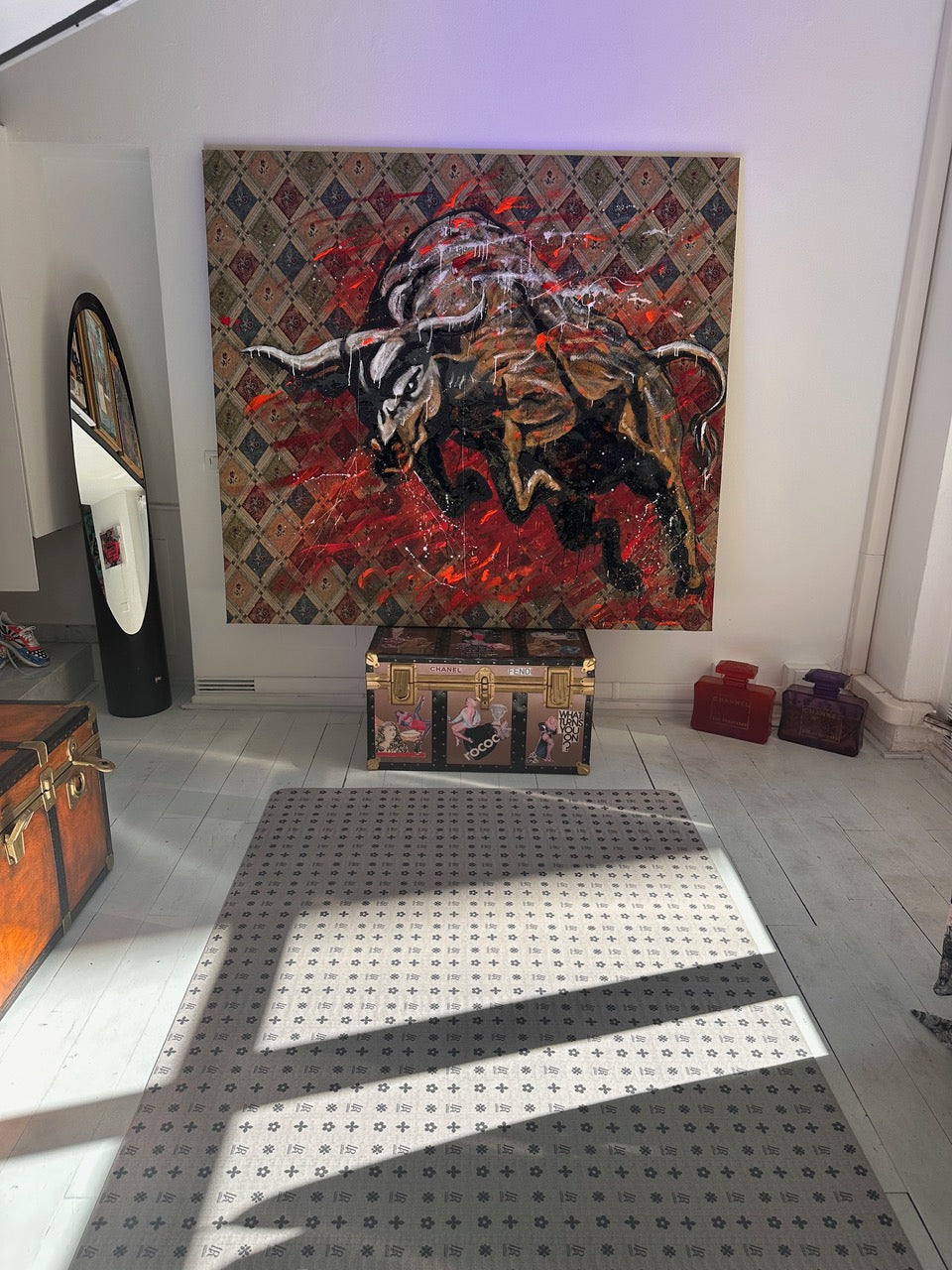 ArtWork RED BULL 170X190Cm, unique piece, Art Series EXTRA 2022