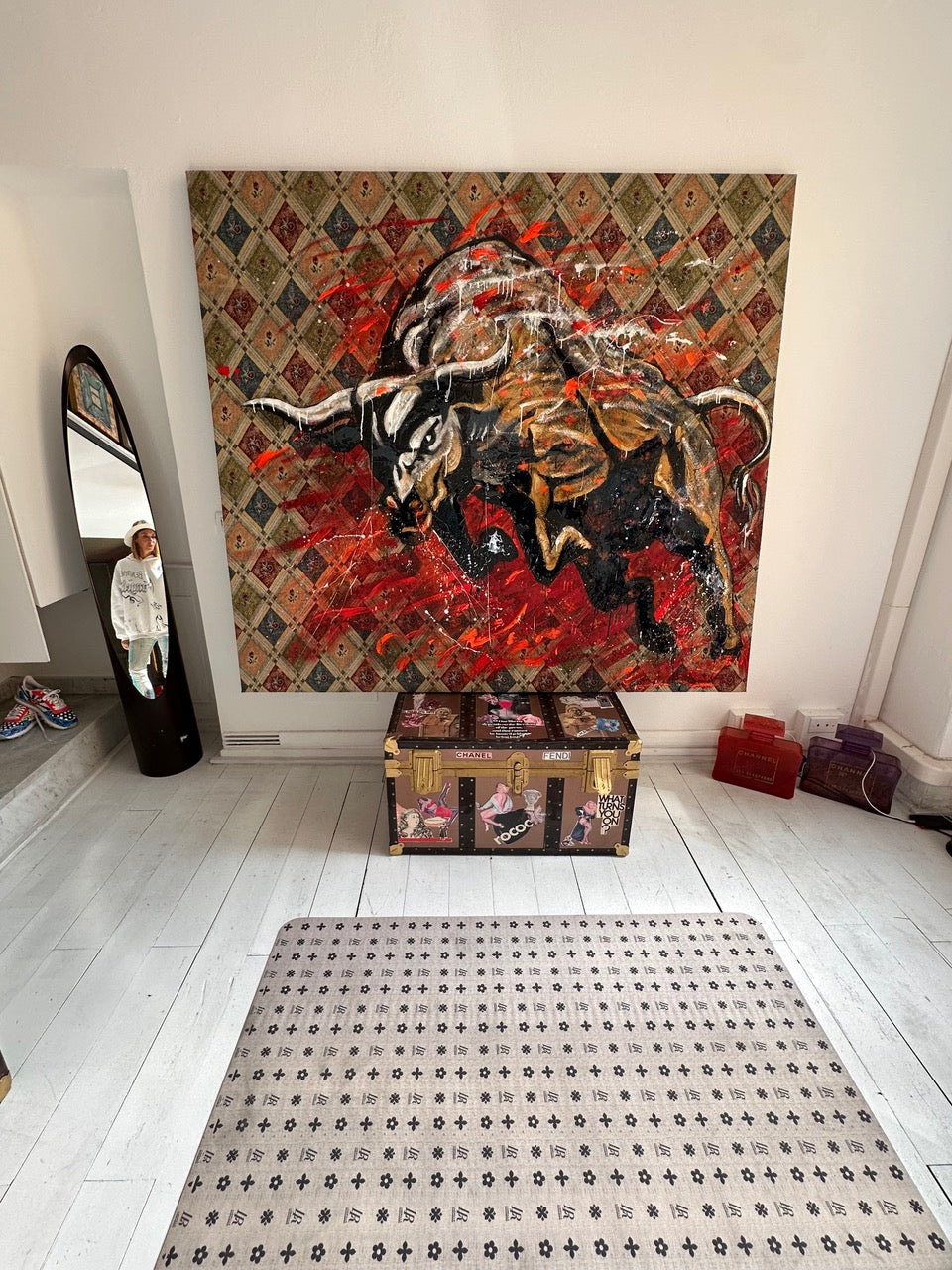 ArtWork RED BULL 170X190Cm, unique piece, Art Series EXTRA 2022