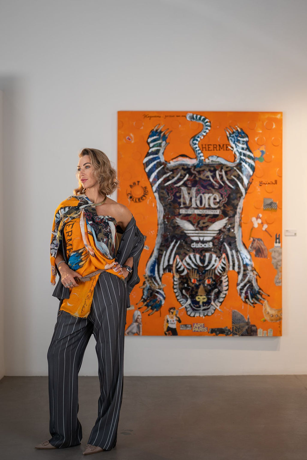 Art Work GREE,, 190X140cm,  Art Series THE WINGS of POWER 2025, Dubai