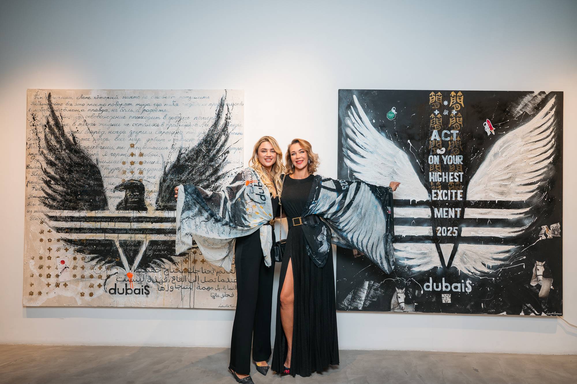 BLACK POWER, Art Work 190X190cm,  Art Series THE WINGS of POWER 2025, Dubai