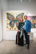 Artwork BUTTERFLY LIGHT TIME,  140X140cm, Art Series THE WINGS of POWER 2025, Dubai