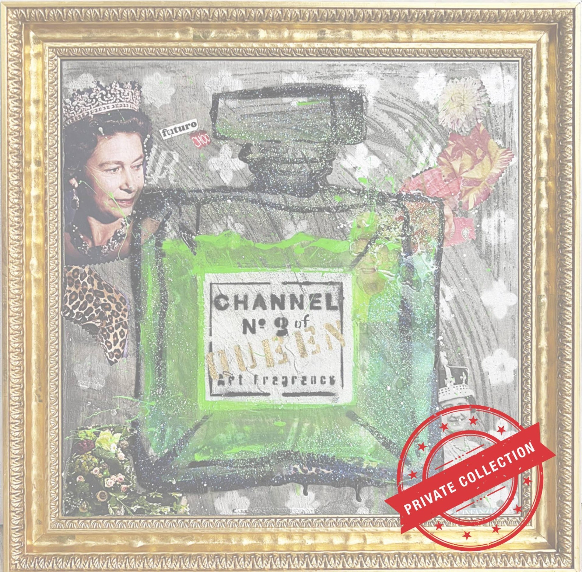 Channel Of Queen Green , 50X50 Con La Cornice 65X65