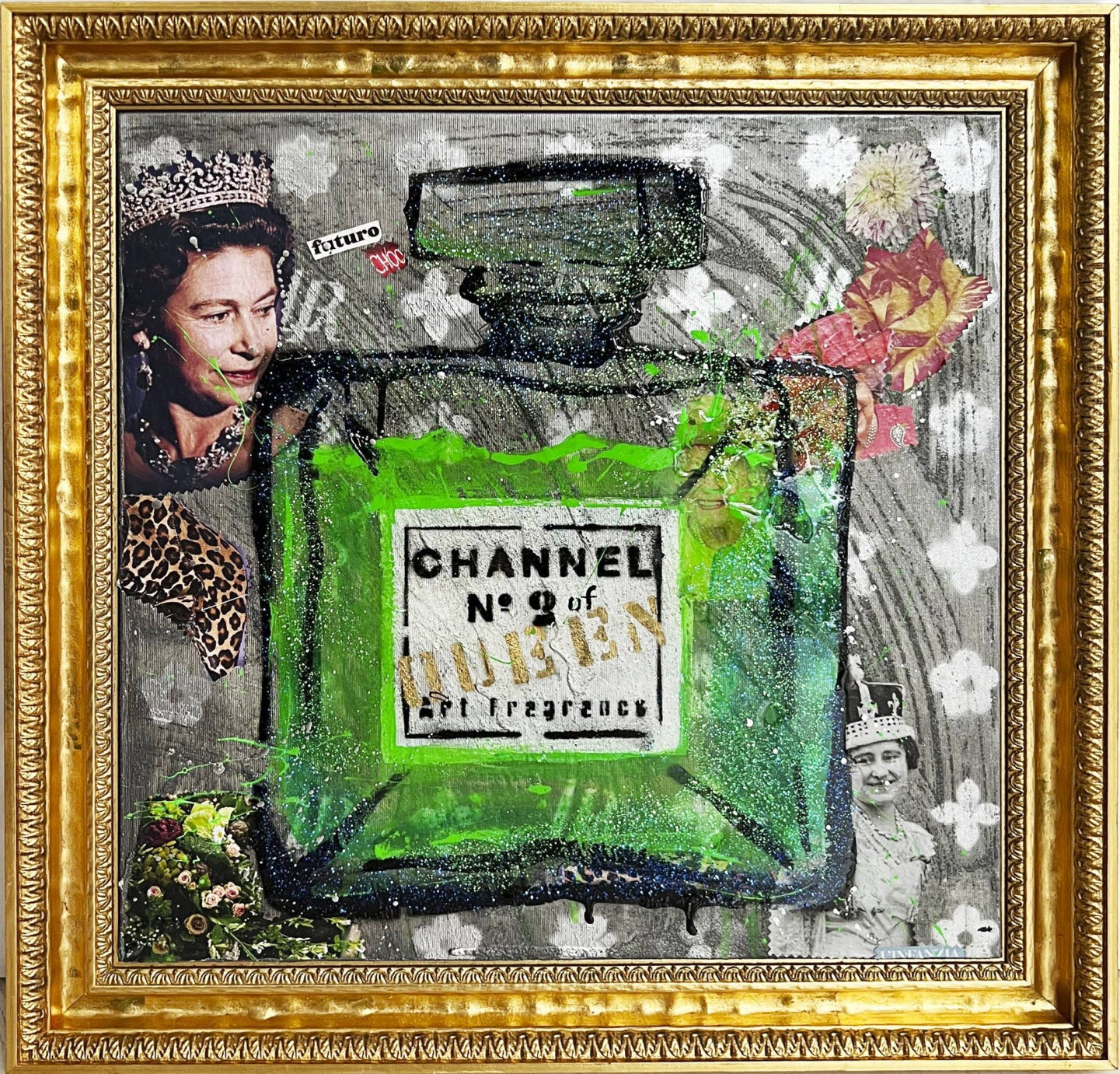 Channel Of Queen Green , 50X50 Con La Cornice 65X65