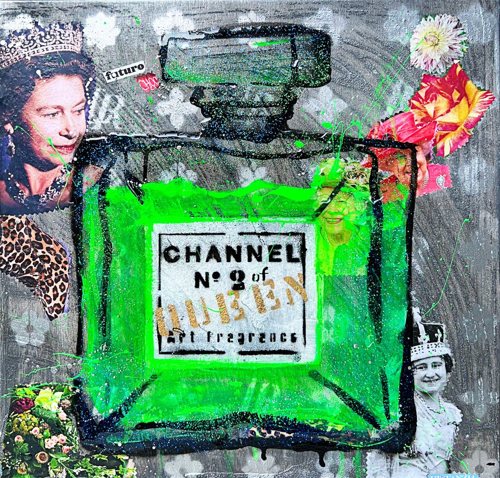 Channel Of Queen Green , 50X50 Con La Cornice 65X65