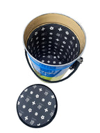 Crypto Pouf Blue/Yellow