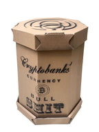 Crypto Pouf Petrolio/Rosa