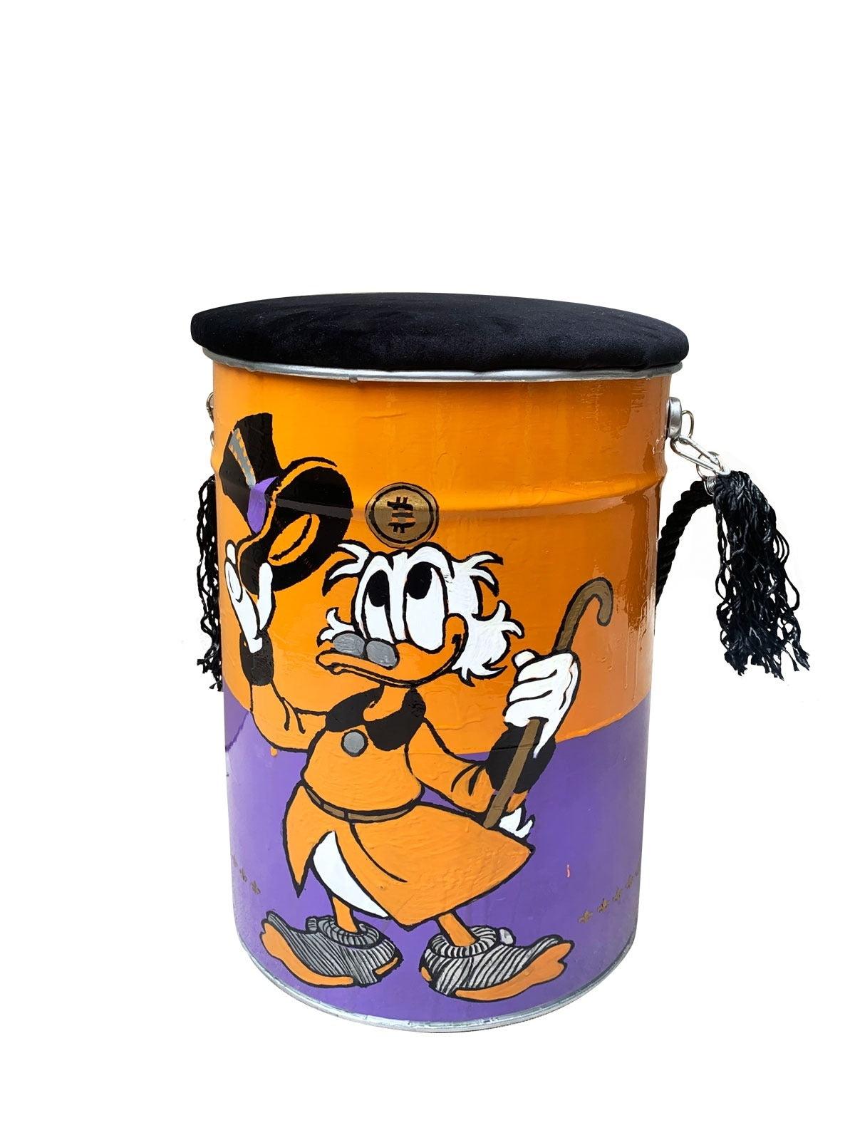 Crypto Pouf Violet/Orange