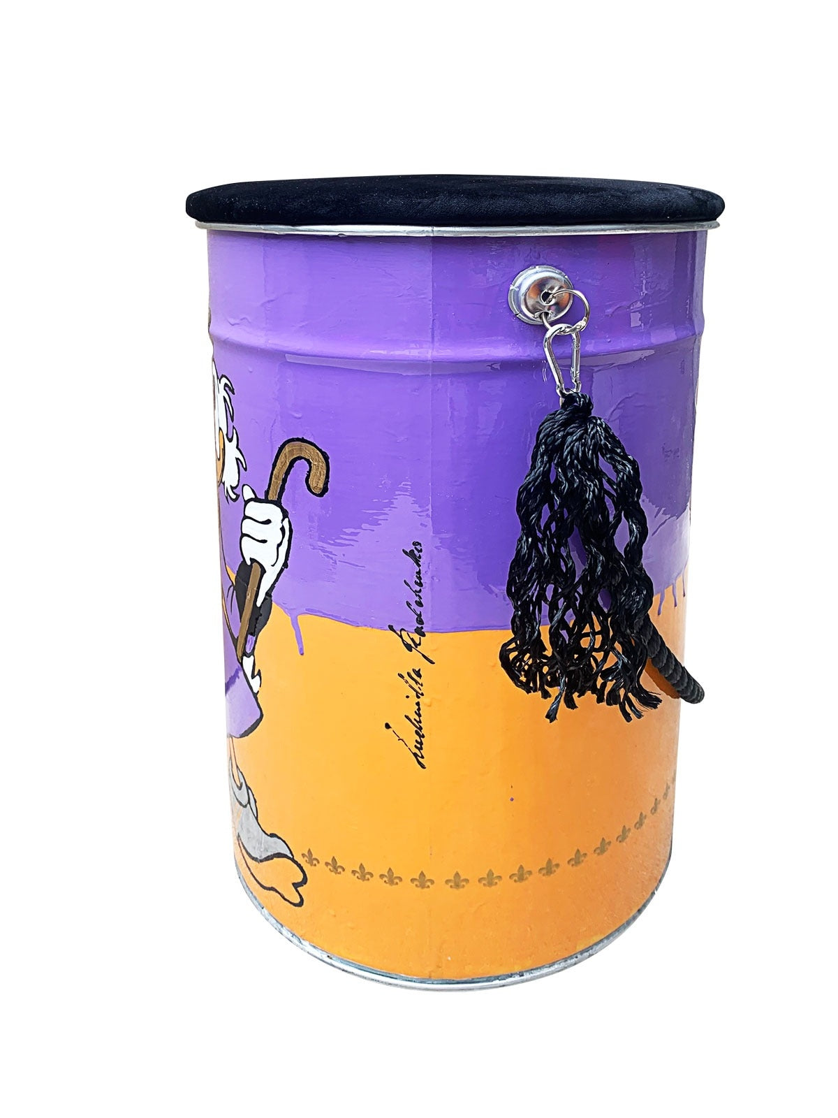 Crypto Pouf Violet/Orange