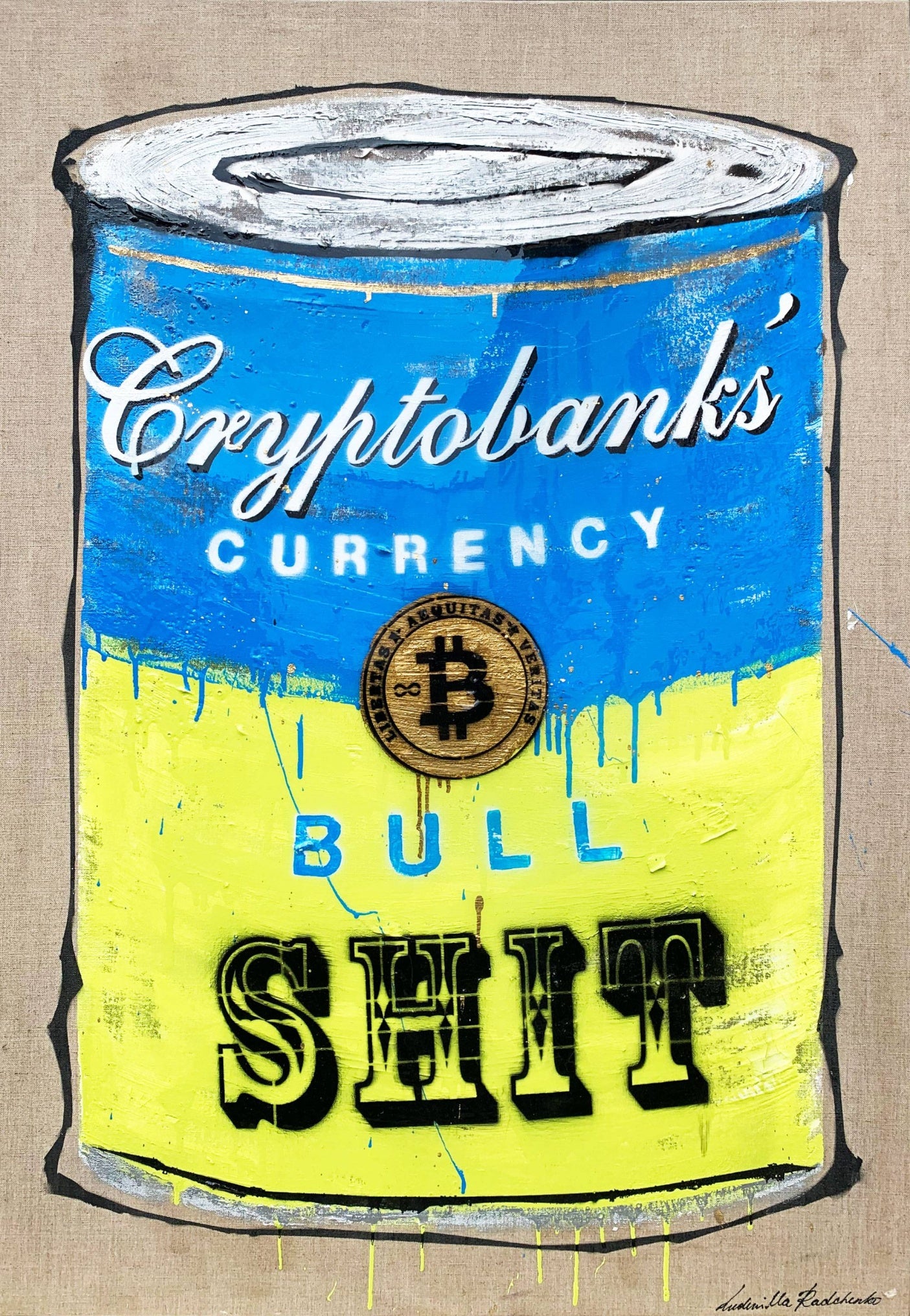 Cryptosoup Currency Bullshit Blue 130X90