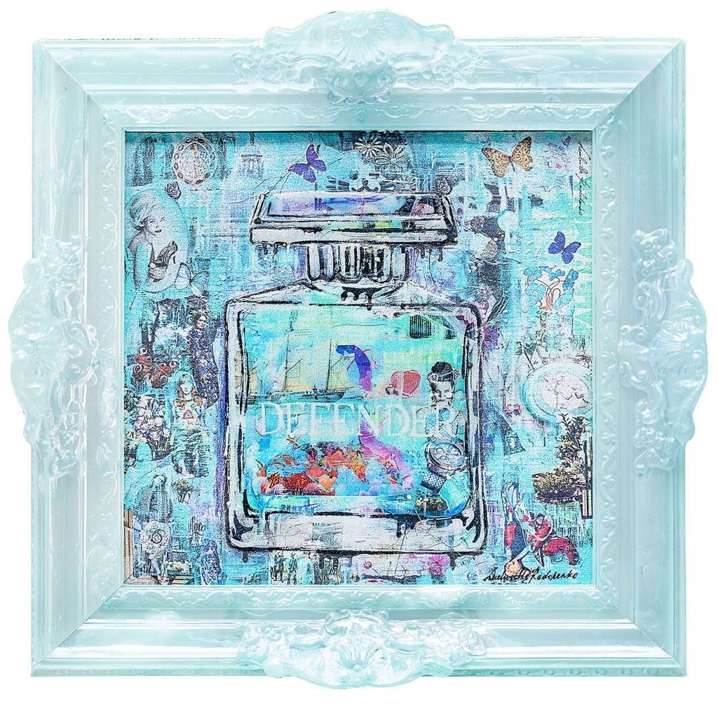 Defender Multiplo Darte In Materiali Riciclati 87X87Cm, Serie Art Reborn Limited Edition