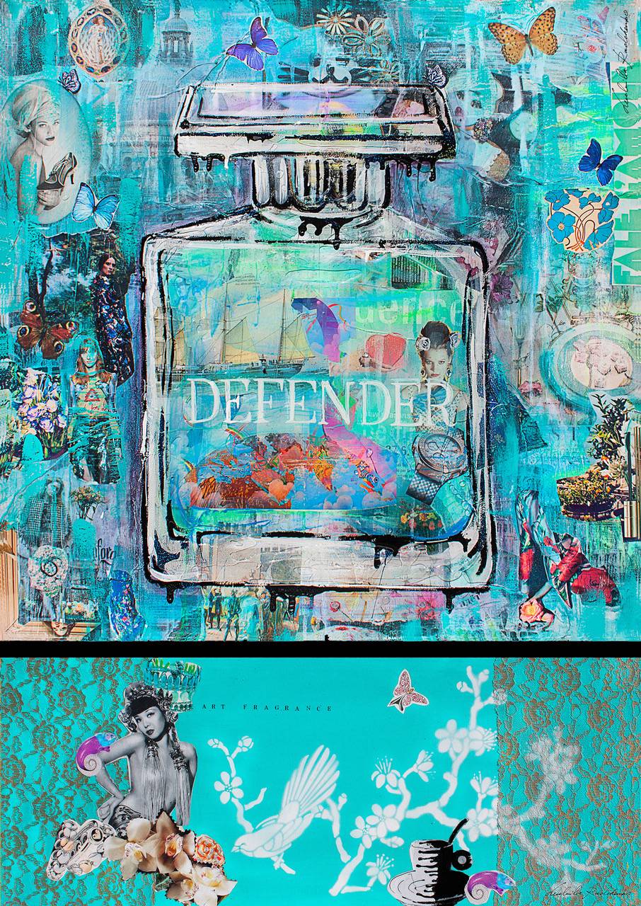 Defender Multiplo Darte In Materiali Riciclati 87X87Cm, Serie Art Reborn Limited Edition