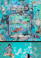 Defender Multiplo Darte In Materiali Riciclati 87X87Cm, Serie Art Reborn Limited Edition