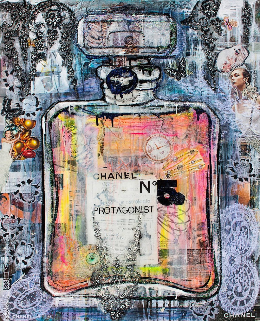 100% Silk Scarf Protagonist 200X140 Art Reborn - Fabrique Du Fragrance