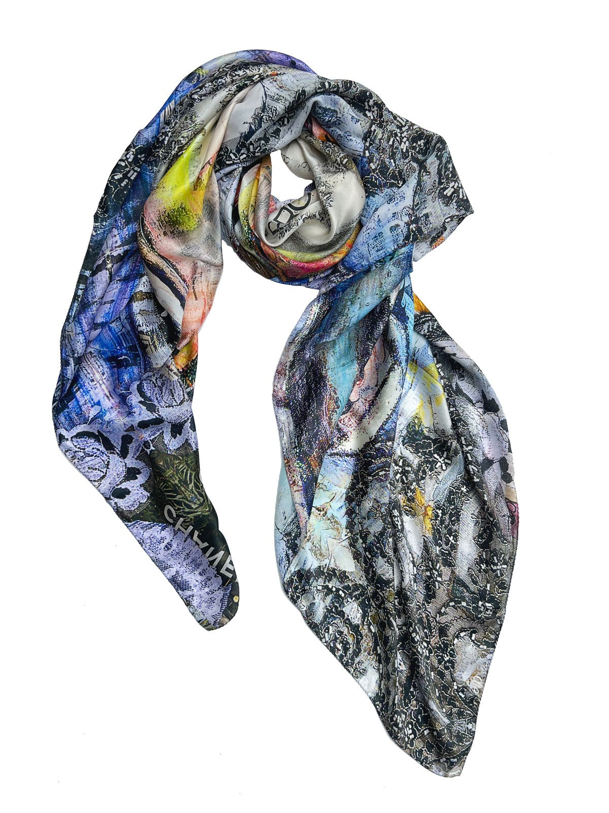 100% Silk Scarf Protagonist 200X140 Art Reborn - Fabrique Du Fragrance