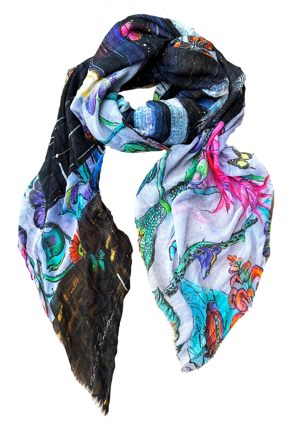 Fuck Off Pregiato Foulard Unisex Colorato Firmato 140X200