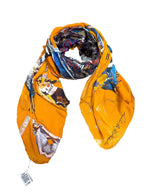 FullArt GREED, The Wings of Power - multiple art print scarf on cashmere and silk 140X200