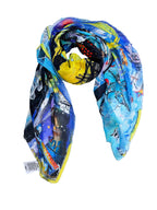 FullArt Badman, Brand Revolution - Multiple art print scarf, 140x140, limited edition