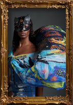 FullArt Badman, Brand Revolution - Multiple art print scarf, 140x140, limited edition
