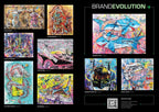 FullArt Bilanciaga, Brand Revolution - multiple art print scarf on cashmere&silk 140X140, Limited edition