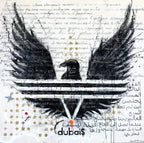 FullArt Black Power - multiple art print scarf on cashmere&silk 140X140, Limited edition