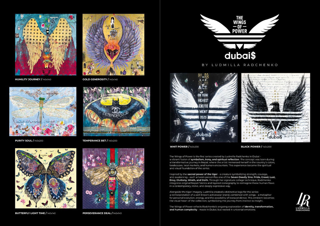 FullArt Black Power - multiple art print scarf on cashmere&silk 140X140, Limited edition