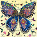 Fullart "BUTTERFLY LIGHT TIME" FullArt, multiple art print scarf on cashmere and silk 140X140