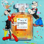 FullArt Chanel Enfant - multiple art print scarf on cashmere&silk 140X140, Limited edition