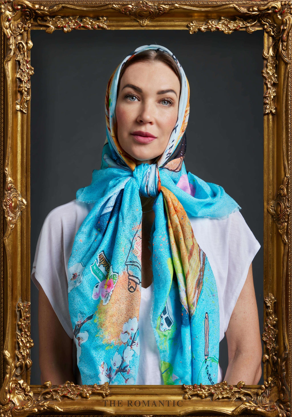 FullArt Chanel Enfant - multiple art print scarf on cashmere&silk 140X140, Limited edition