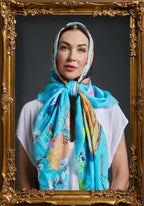 FullArt Chanel Enfant - multiple art print scarf on cashmere&silk 140X140, Limited edition