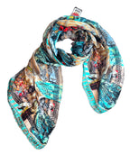 FullArt Crypto Dollar - Multiple Art print scarf 140X140, art-to-wear, limited edition