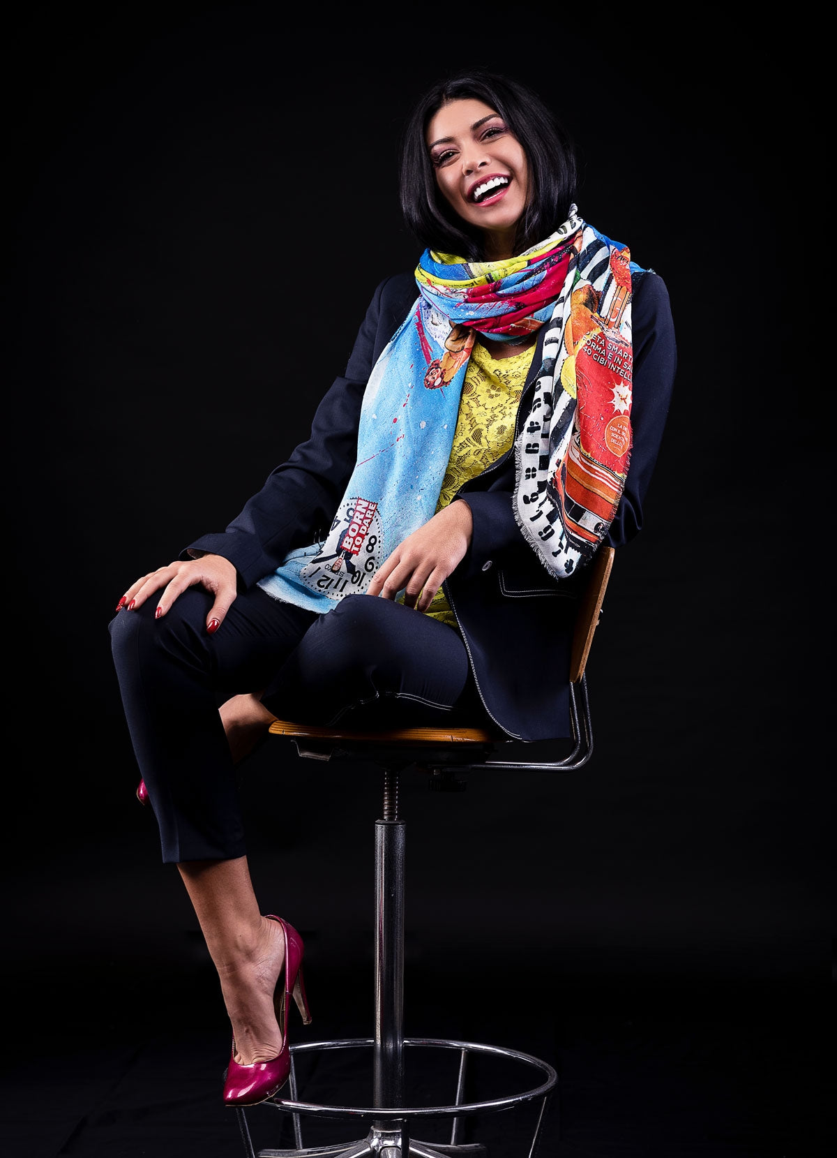 Fullart FullArt Dolce Banana - Multiple Art print scarf 200X140, art-to-wear, limited edition