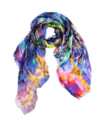 FullArt Dubai Experience - Art Multiple Scarf on Cashmere & Silk 140X140, Limited Edition