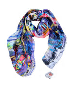 FullArt Dubai Experience - Art Multiple Scarf on Cashmere & Silk 140X140, Limited Edition