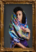 FullArt Dubai Experience - Art Multiple Scarf on Cashmere & Silk 140X140, Limited Edition