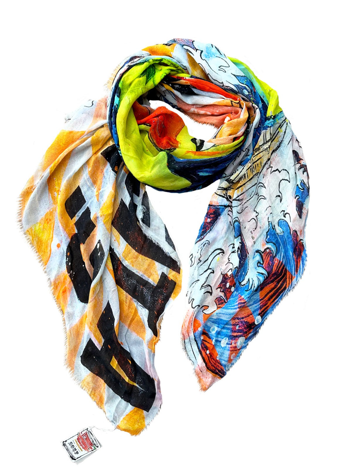 Fullart FullArt Duck Revolution - Multiple Art prints on cashmere and silk 140X140Cm