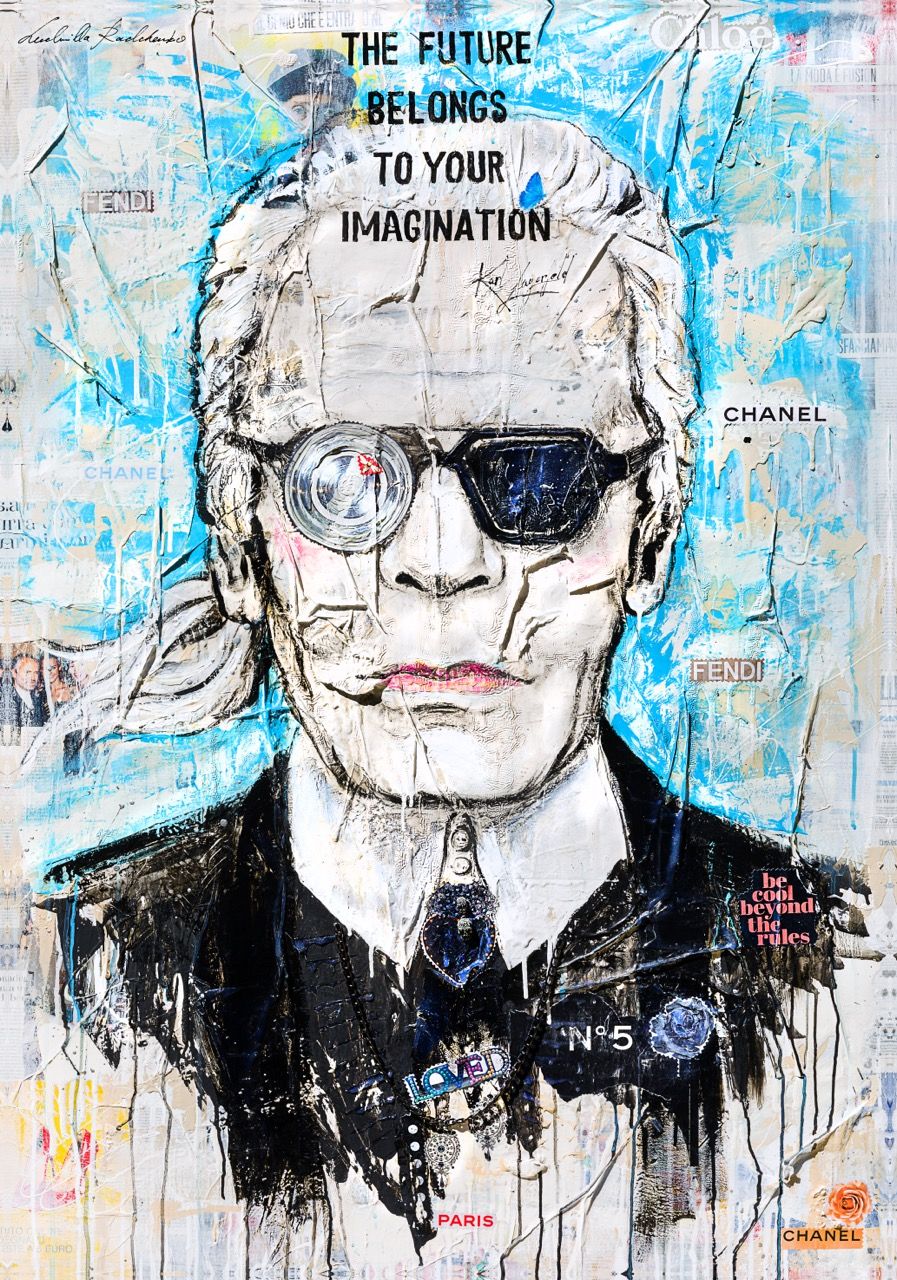 Fullart FullArt Fashion Genius  - Multiple Art print scarf 200X140, art-to-wear, limited edition