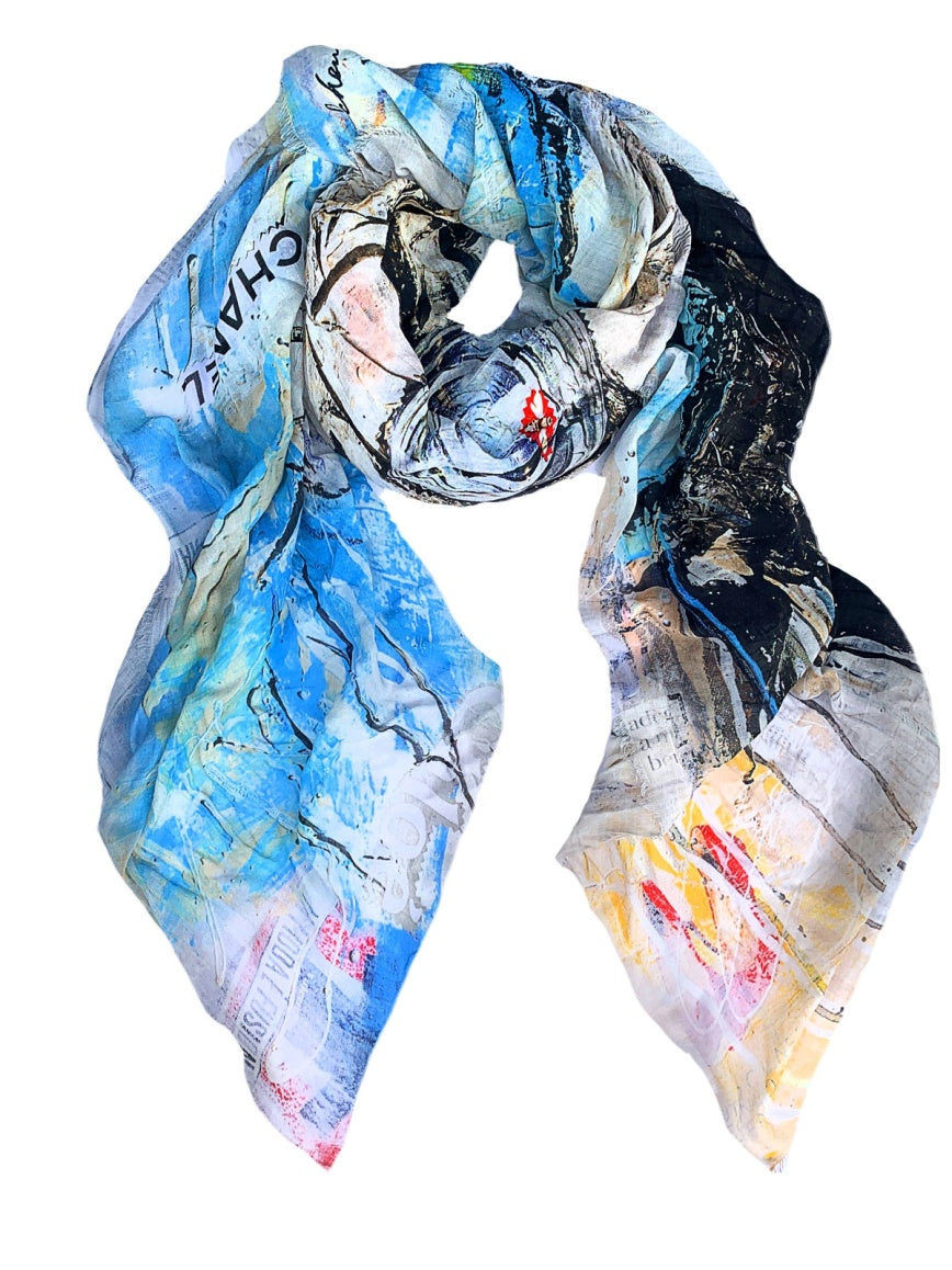 Fullart FullArt Fashion Genius  - Multiple Art print scarf 200X140, art-to-wear, limited edition