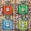 FullArt Gold Channel Of Life - Art Multiple Print Scarf 140X140, To Wear, Limited Edition