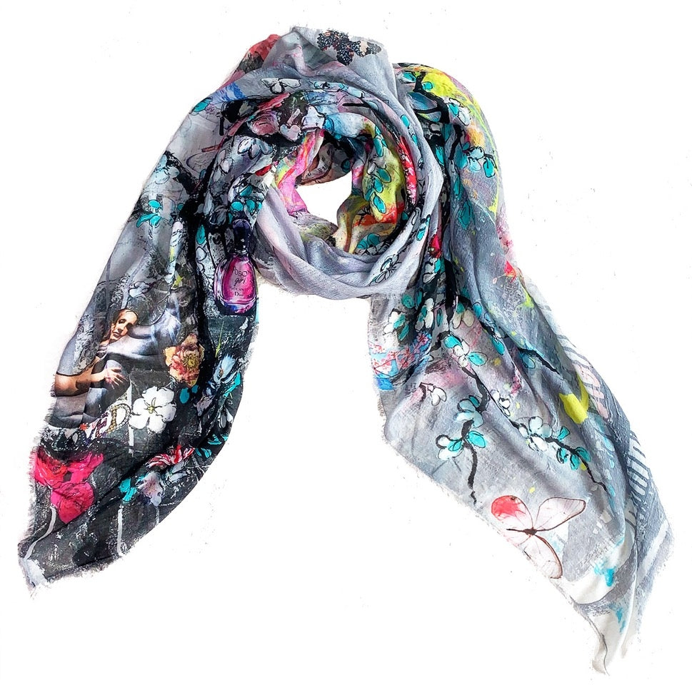 FullArt Awakening After the Confusion - Art Multiple Print Scarf 200X140, To Wear, Limited Edition