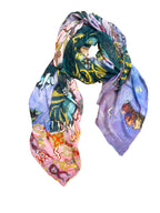 FullArt ENVY "The Wings of Power", multiple art print scarf on cashmere and silk 140X200