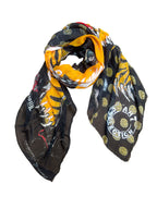 FullArt WRATH, The Wings of Power Fine Scarf Unisex Colorful Signed 140X200