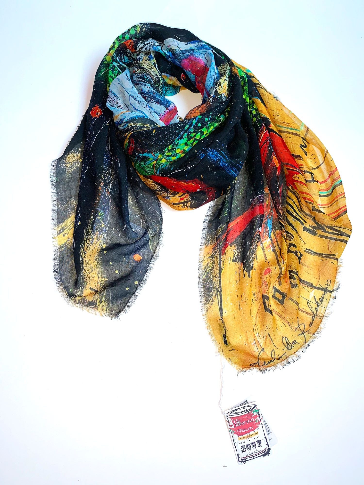 FullArt Joker - Art Multiple Print Scarf 200X140, Art to Wear, Limited Edition