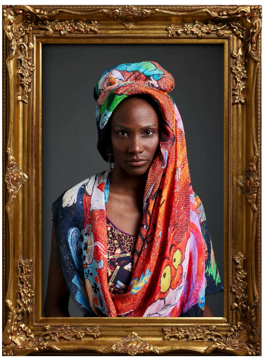 FullArt Kermesse D'Attente - multiple art to wear scarf 140X140