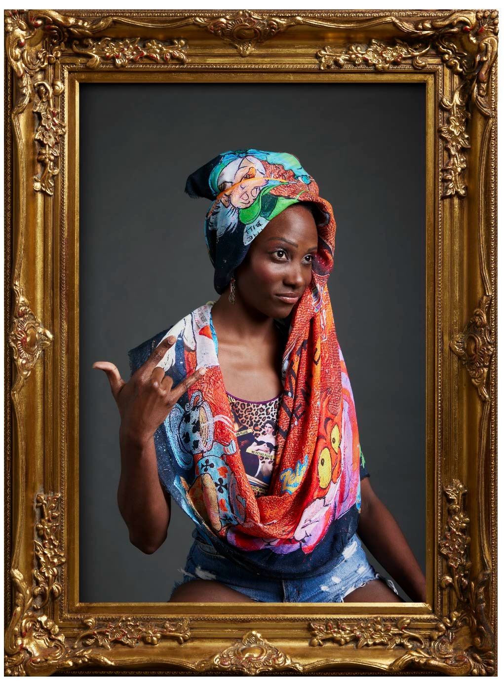 FullArt Kermesse D'Attente - multiple art to wear scarf 140X140