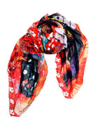 FullArt Kusama World - Art Multiple Print Scarf 140X140, Art to Wear, Limited Edition