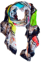 FullArt Life Essence Channel - Art Multiple Print Scarf 200X140, Art to Wear, Limited Edition