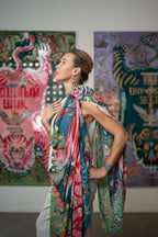 Fullart LUST, The Wings of Power -  FullArt, multiple art print scarf on cashmere and silk 140X200