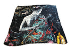 FullArt Night Samurai - Art Multiple Print Scarf 200X140, Art to Wear, Limited Edition