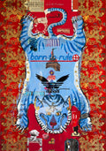 Fullart FullArt PRIDE, The Wings of Power  multiple art print scarf on cashmere and silk 140X200